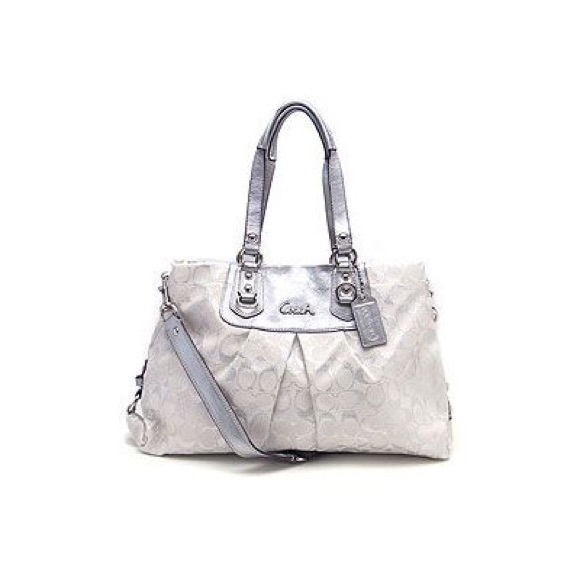 Coach Ashley Signature Lurex Carryall F15807