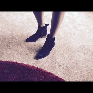 Cole Haan Black Booties -leather and Nike air sole