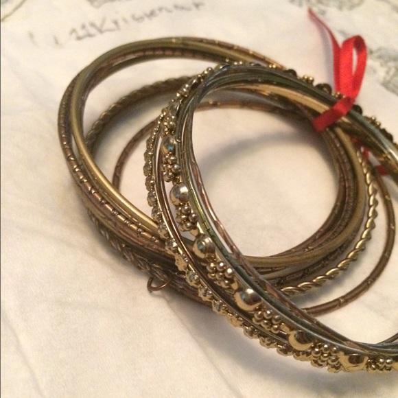 Bronze and Gold Bangle set