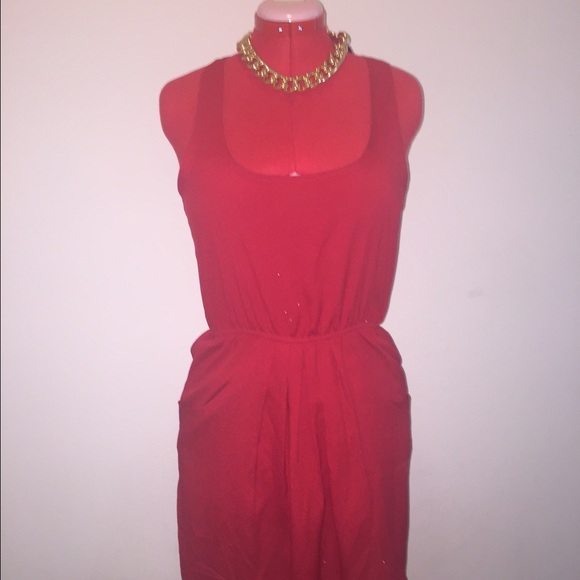 Red racer back dress - Picture 1 of 3