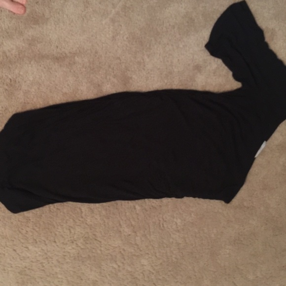 Off the shoulder black dress
