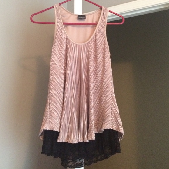 Pleated dressy tank top
