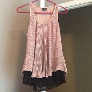 Pleated dressy tank top
