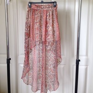 Ecote Chiffon High Low Skirt