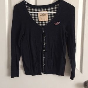 Navy Hollister Cardigan - Small