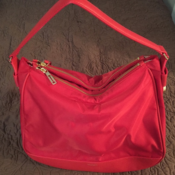 New red Isaac Mizrahi purse