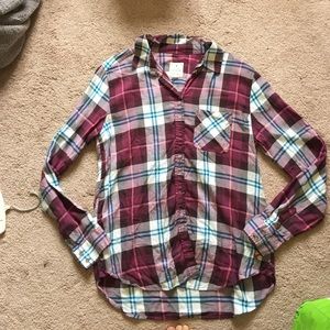 Purple and blue flannel