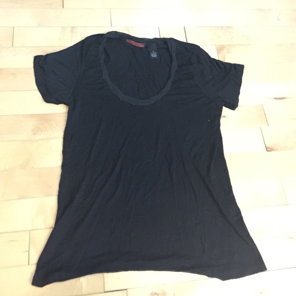 BKEred black dress shirt, short sleeve