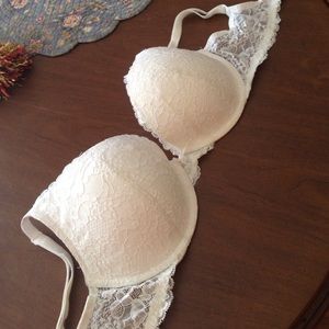 Victoria's Secret white lace bra