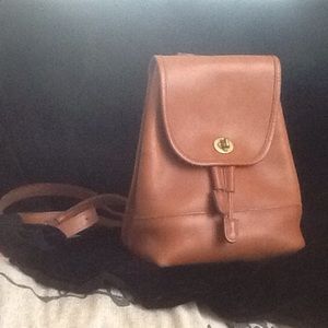 Coach backpack leather purse