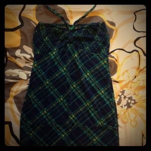Plaid halter top