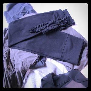 Unique Black Lululemon Leggings w/ Ruffles