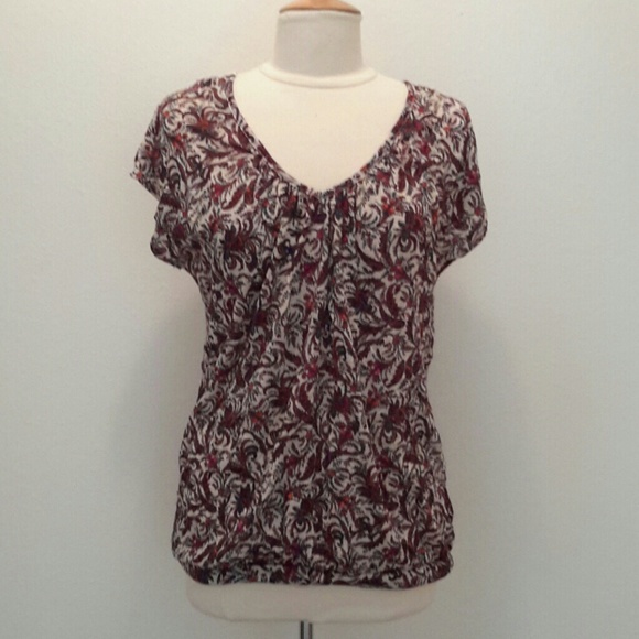 Multicolor Paisley Shirt w/Lace Backing