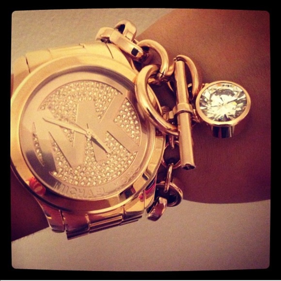 michael kors golden rose watch