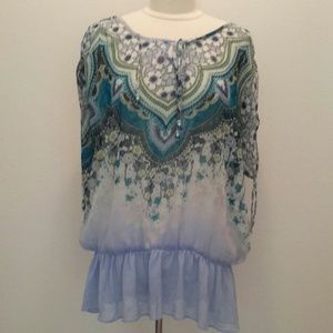 Sheer Floral Shirt/Tunic