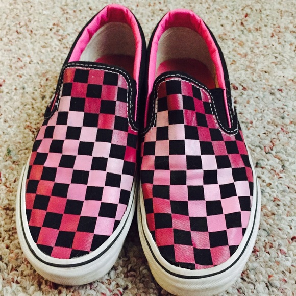 Pink/Purple Checkered Vans