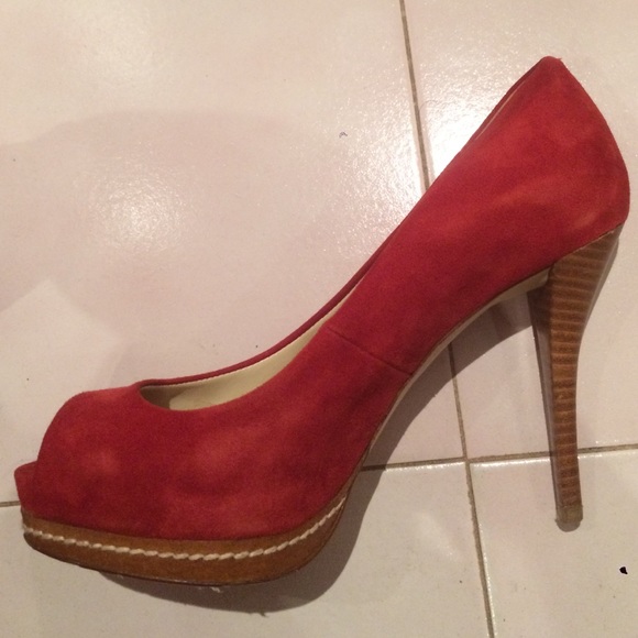 Zara Suede Peep-Toe Pumps - Picture 2 of 3