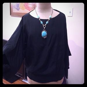 Black silk blouse