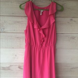 BBCBGeneration Ruffle Front Dress in Strawberry