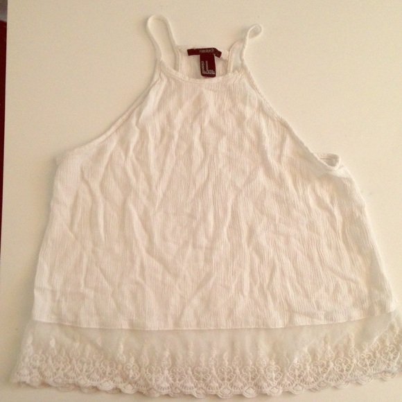 Halter Necked Crepe Tank