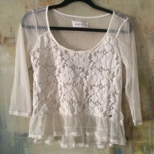 Sheer White Lace Top