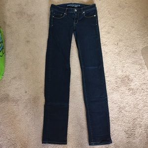 Dark denim skinny jeans