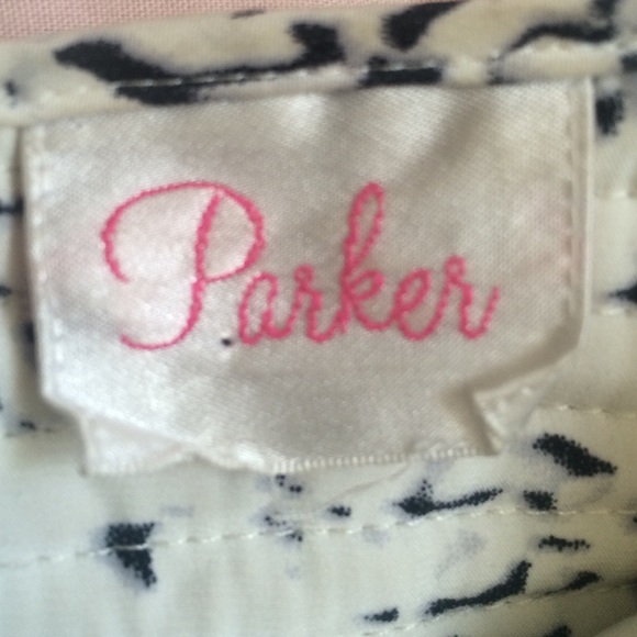 Parker Striped Black/White Splatter Dress Size 2 - Picture 4 of 4