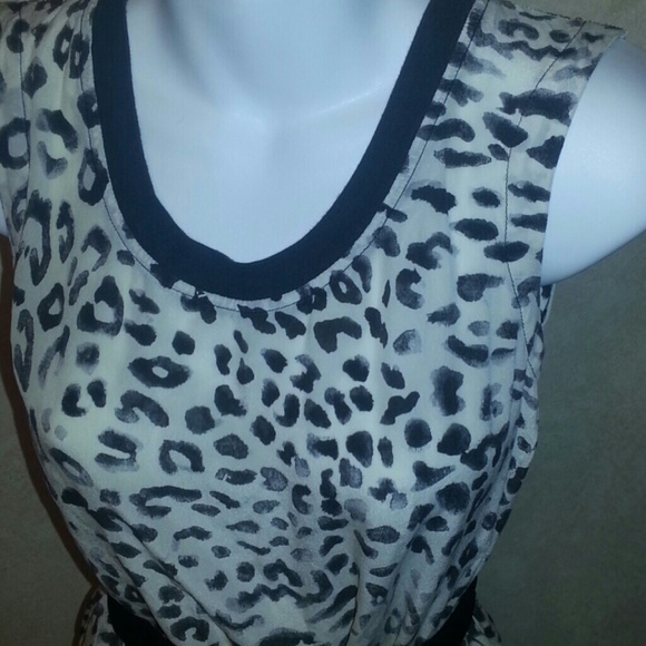 Rogan Cheetah print silky black and white dress XS - Picture 3 of 4