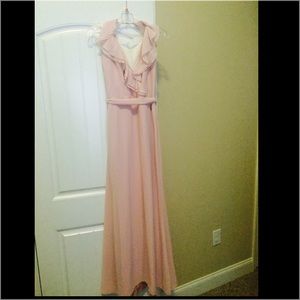 Long pink Cocktail Dress