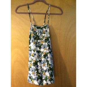 American Apparel Floral Cross Back Romper