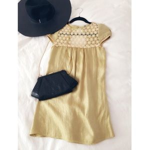 Retro Gold Colored Dress