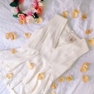 Pearl Brocade Peplum Top by H&M