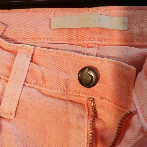 Joe's Jeans neon coral skinny jeans
