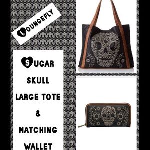 Loungfly Sugar Skull Tote & matching Wallet NEW 👀