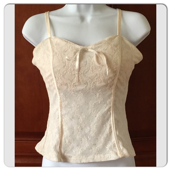 My Michelle cream and glitter tank top