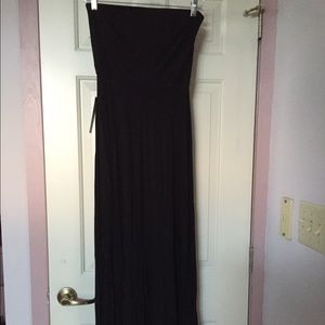 Black strapless maxi dress