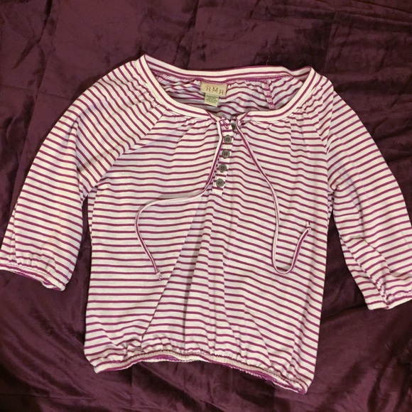 Boho-Style Striped Blouse - Picture 2 of 2