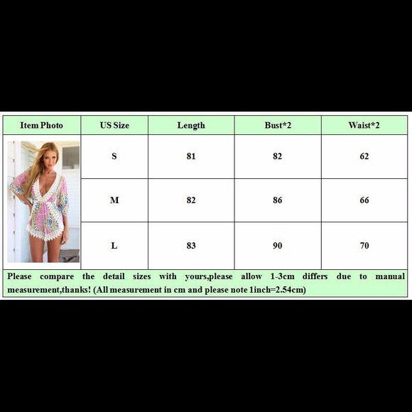 Sold. Tribal print v neck lace jumpsuit romper - Picture 2 of 2