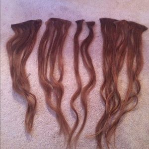 Medium brown 16' clip in extensions