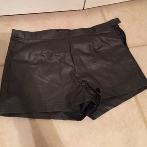 Leather shorts