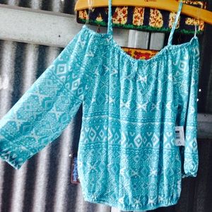 Tribal strapless top