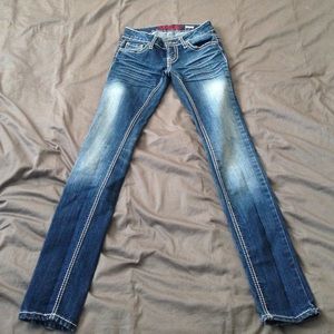 Faded Denim Skinny Jeans