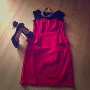 Black and red formal dress