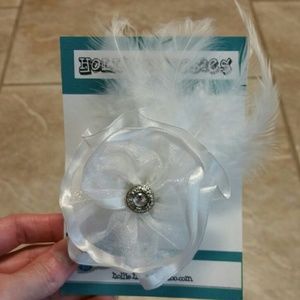 White Bridal hairpiece