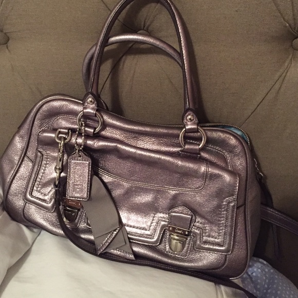 Coach silver purse