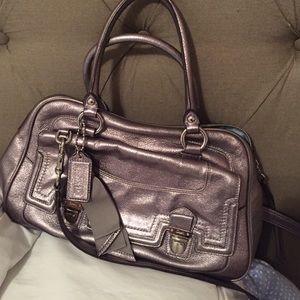 Coach silver purse