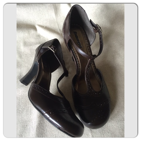 BONGO | Shoes | Bongo Chocolate Brown Janie Tstrap High Heels | Poshmark