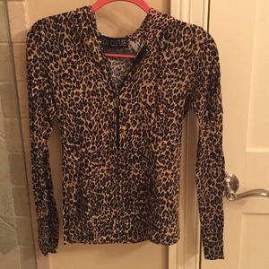 Hooded cheetah sweatshirt