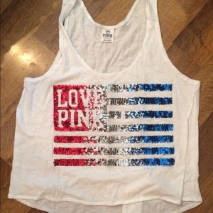 Patriotic PINK Victoria Secret tank