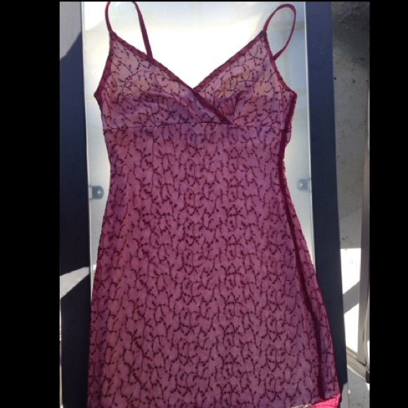 Burgundy Lace Dress